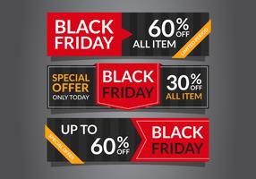 Eleganta Black Friday Sale Banners vektor