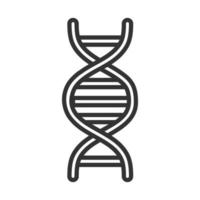 medicinsk DNA-molekyl genetisk struktur linje ikon design vektor