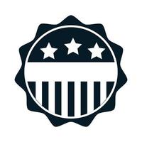 amerikanska val amerikanska flaggan emblem nationella politiska valkampanj silhuett ikon design vektor