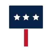 Wahlplakat der Vereinigten Staaten mit flachem Ikonendesign des politischen Wahlkampfs der Sterne vektor