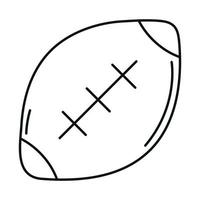Sport American Football Ball Ausrüstung Symbol Leitung Stil vektor