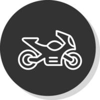 Motorrad-Vektor-Icon-Design vektor