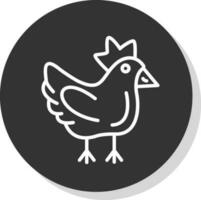 Huhn-Vektor-Icon-Design vektor