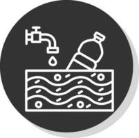 Wasserverschmutzung Vektor-Icon-Design vektor