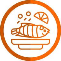 gedämpft Fisch Vektor Symbol Design