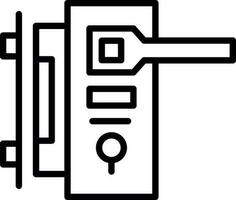Türgriff-Vektor-Icon-Design vektor