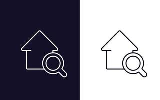 Haussuche Symbol Immobilien Vektor Logo