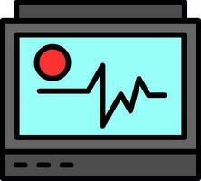 EKG-Monitor-Vektor-Icon-Design vektor