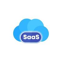 saas software as a service vector