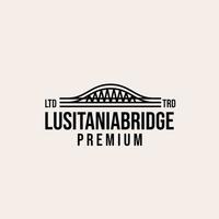 premium lusitania bridge vektor logo design