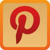 Pinterest logotyp vektor ikon design