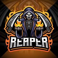 Reaper Esport Maskottchen Logo-Design vektor