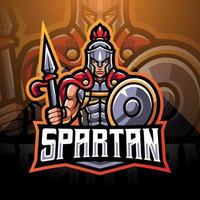 spartanisches Esport-Maskottchen-Logo-Design vektor