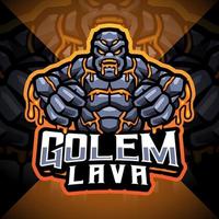 golems lava esport maskottchen logo design vektor