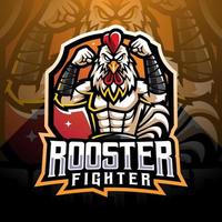 tupp fighter esport maskot logo design vektor