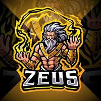 Zeus Esport Maskottchen Logo Design vektor