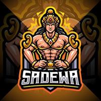 sadewa esport maskot logo design vektor