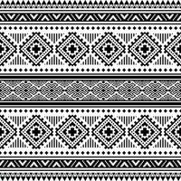 nahtlos ethnisch Muster. Vektor Illustration im navajo und aztekisch Stammes- Stil. geometrisch abstrakt Textur Design zum Stoff drucken. schwarz und Weiß Farben.