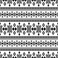 etnisk mönster konst dekoration. sömlös geometrisk mönster i stam- stil design för tyg skriva ut. svart och vit färger. vektor