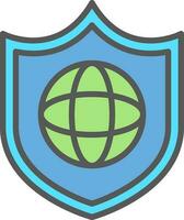 global skydd vektor ikon design