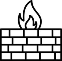 brandvägg vektor ikon design