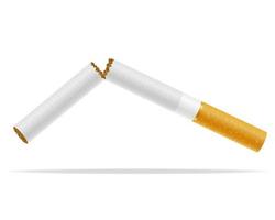 Zigaretten mit weißer Filtervorrat-Vektorillustration lokalisiert auf Hintergrund vektor
