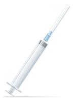 Medizinische Spritze für Injektionsvorrat-Vektorillustration lokalisiert auf weißem Hintergrund vektor