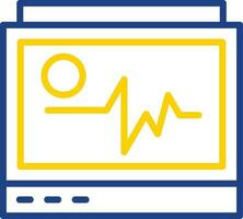 EKG-Monitor-Vektor-Icon-Design vektor