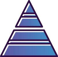 Pyramidenvektor-Icon-Design vektor