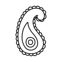 Diwali Mandala Dekoration Linienstil-Symbol vektor