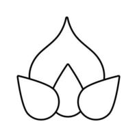 Diwali Lotusblütenblätter Dekoration Linienstil Symbol vektor