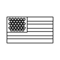 Symbol für den Linienstil der Vereinigten Staaten von Amerika vektor