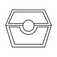 Symbol für den Linienstil der Schatztruhe vektor