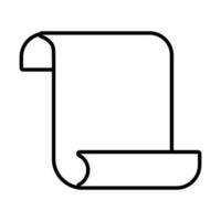 Symbol für den Linienstil des Papierblatts vektor