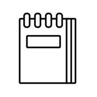 Symbol für den Linienstil der Notebook-Schule vektor