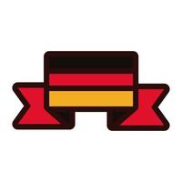 band ram med Tyskland flagga oktoberfest linje och fyll stil ikon vektor