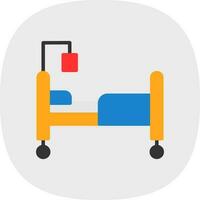 Krankenhausbett-Vektor-Icon-Design vektor