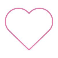 rosa hjärta linje stil ikon vektor