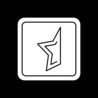 halv stjärna vektor ikon design
