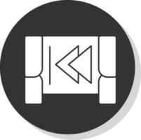 Rückwärtsvektor-Icon-Design vektor