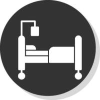 Krankenhausbett-Vektor-Icon-Design vektor