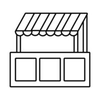 Symbol für den fairen Kiosk-Linienstil vektor