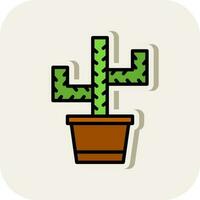 kaktus pott vektor ikon design