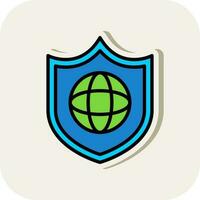 global skydd vektor ikon design
