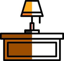 skrivbord lampa vektor ikon design