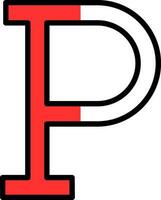 Brief p Vektor Symbol Design