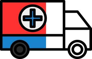 Krankenwagen-Vektor-Icon-Design vektor