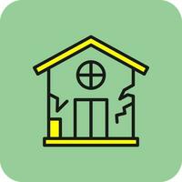 Beschädigung Haus Vektor Symbol Design