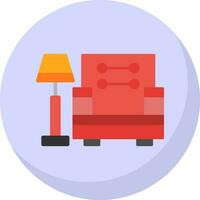 Sessel mit Lampe Vektor Symbol Design