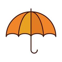 Regenschirmzubehör Schutz Wetterlinie und Füllsymbol vektor